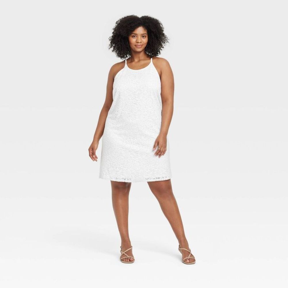 NWT a new day White Lace Sleeveless Dress